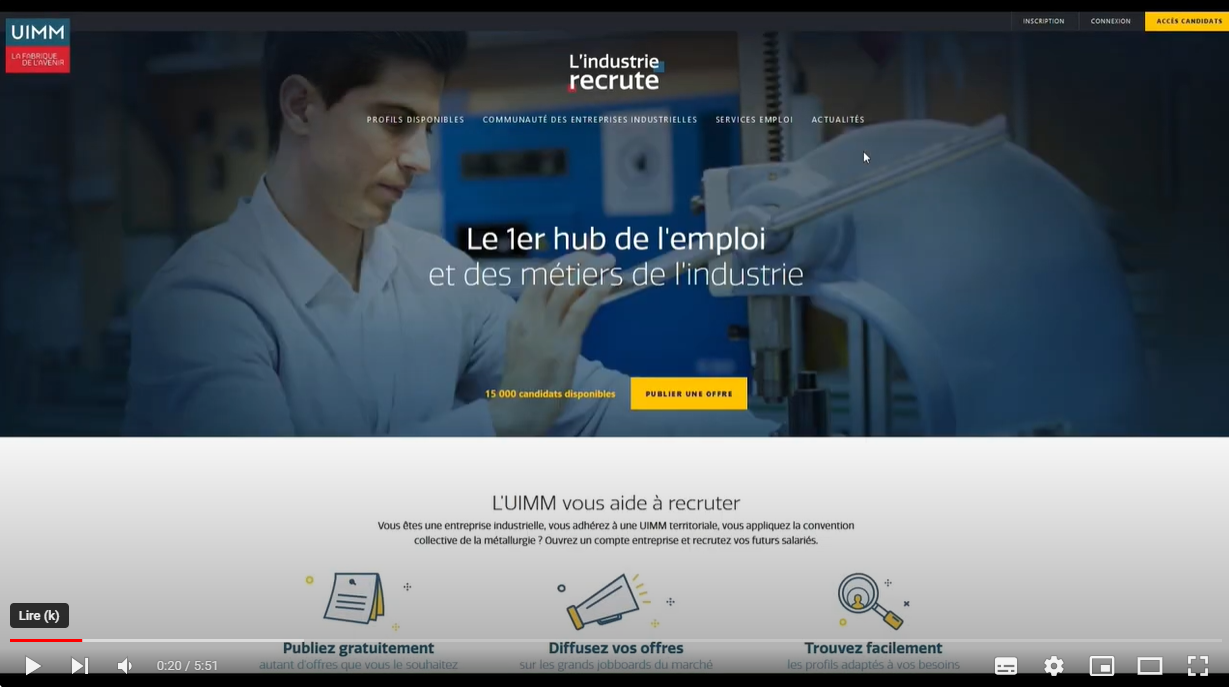 INDUSTRIE RECRUTE : REDACTION D’UNE OFFRE D’EMPLOI A L’AIDE DE L’IA